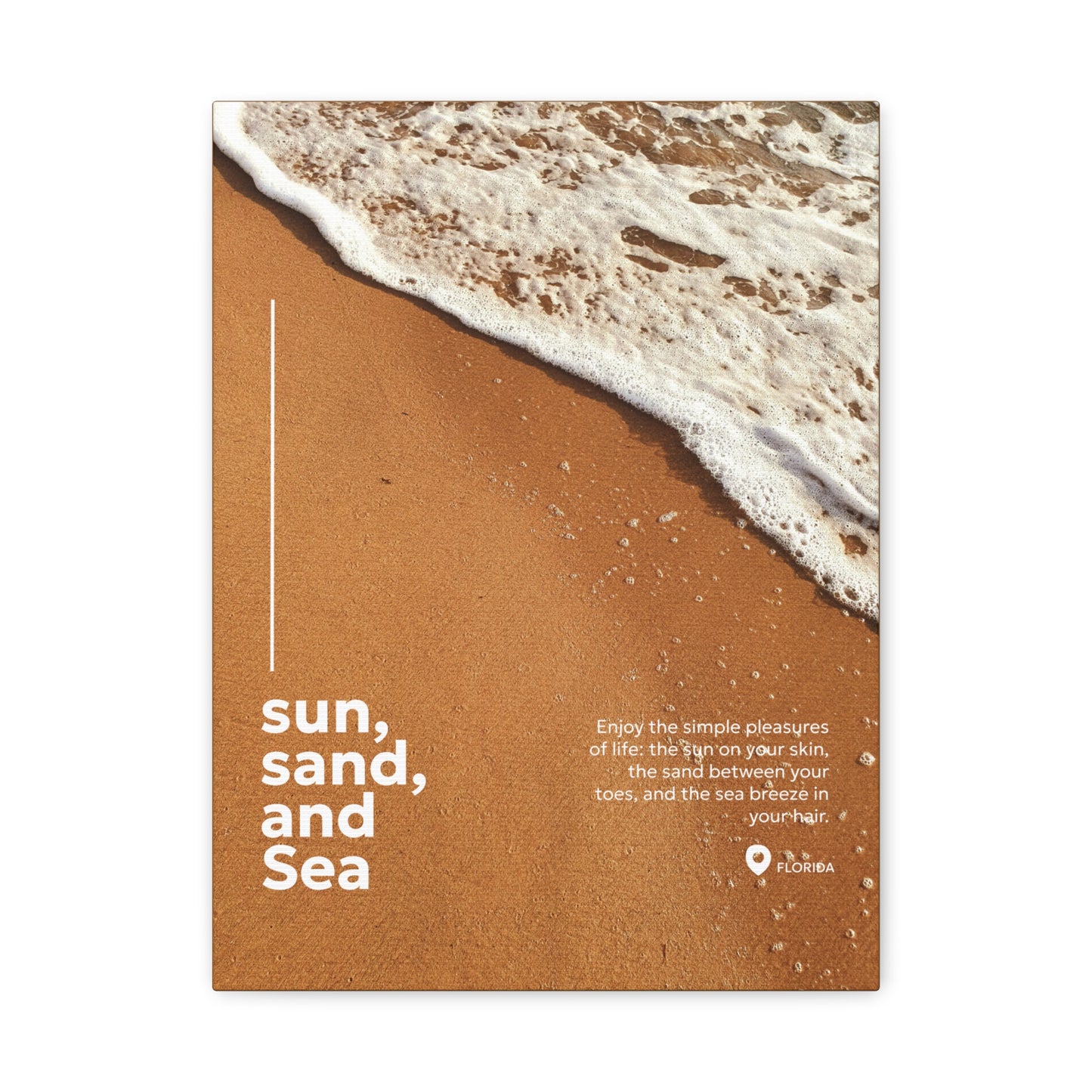 Canvas Print : Sun, Sand and Sea