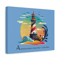 Lighthouse Canvas Print : A lighthouse doesn’t chase ships — it just shines.