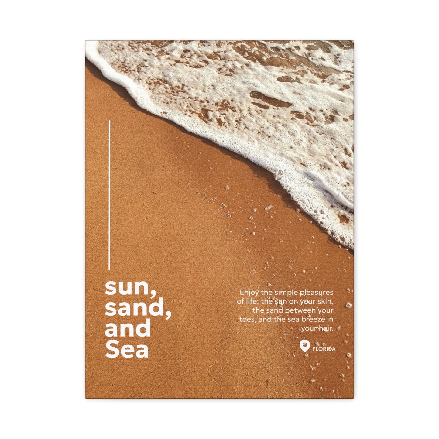 Canvas Print : Sun, Sand and Sea